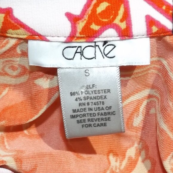 CACHE Mini Dress/Long Top, S, Ultra short, Collar, Sash/Belt, Snaps, Sleeveless - Picture 11 of 12